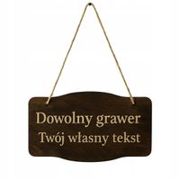 Drewniana tabliczka z grawerem Prezent personalizacja Drzwi/ściana