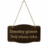 Drewniana tabliczka z grawerem Prezent personalizacja Drzwi/ściana
