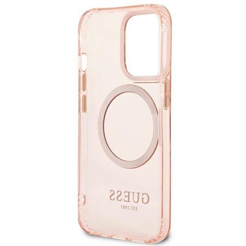 Guess GUHMP13LHTCMP iPhone 13 Pro / 13 6,1" różowy/pink hard case Gold na Arena.pl