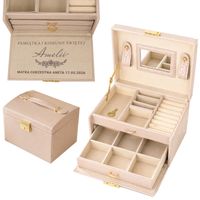 SZKATUŁKA KUFEREK na biżuterię pamiątka I KOMUNII