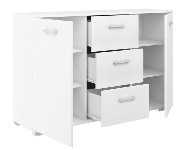 KOMODA ABS-120 K3 BIAŁA na ubrania do salonu przedpokoju sypialni zdjęcie 4