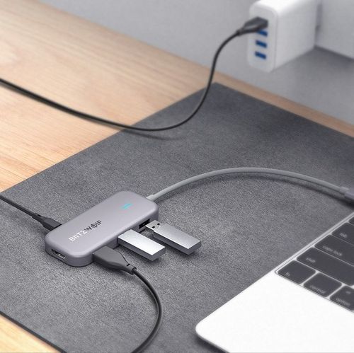 Adapter 7W1 Blitzwolf Bw-Th5 Hub Usb-C Do 3Xusb 3.0, Hdmi, Usb-C Pd, Sd, Microsd na Arena.pl