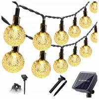 GIRLANDA SOLARNA LAMPKI OGRODOWE 6M 40 LED CIEPŁE