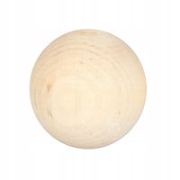 Drewniane korale kulki 35mm SUROWE Z OTWOREM decoupage MAKRAMA 4szt.