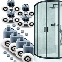 ROLKI KÓŁKA DO KABINY PRYSZNICOWEJ KOMPLET 8 ROLEK