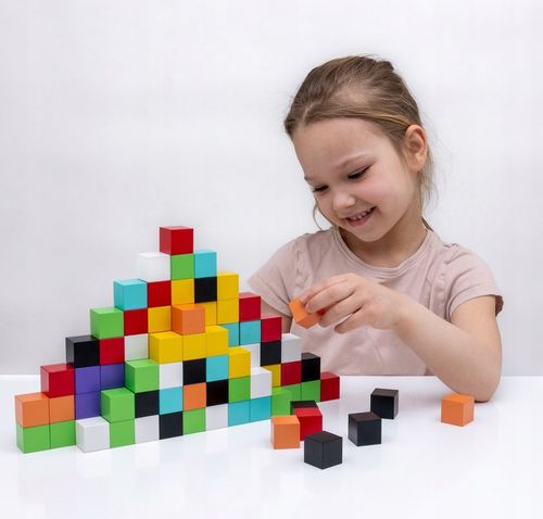 Klocki magnetyczne kostki STEM szcześciany konstrukcyjne 3d 96 elementów na Arena.pl