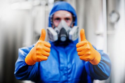 Rękawice nitrylowe Mercator gogrip orange L 50 szt na Arena.pl