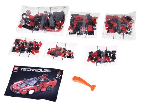 ZESTAW KLOCKI TECHNICZNE  AUTO CZERWONE na Arena.pl