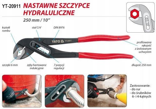SZCZYPCE HYDRAULICZNE 250MM YT-20911 YATO na Arena.pl