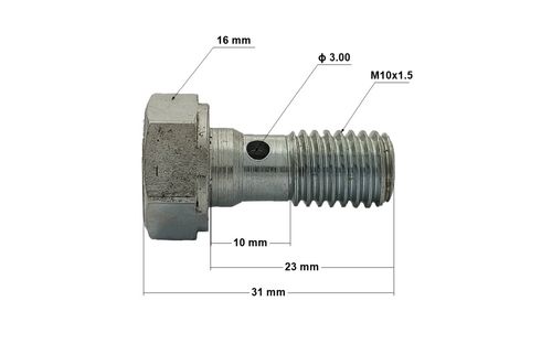 4x SR-09 Śruba drożna M10x1,5 - przelewowa - banjo - do oczek na Arena.pl