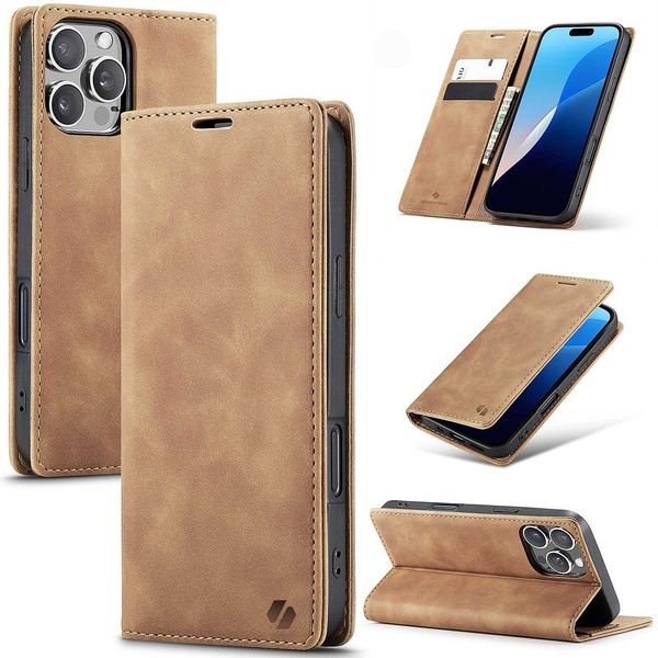 Spacecase Wallet Iphone 16 Pro Max Light Brown zdjęcie 7