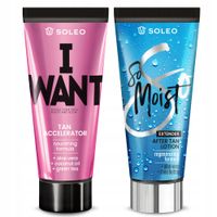 SOLEO I WANT 150ml PRZYSPIESZACZ OPALANIA + BALSAM PO OPALANIU 150ml