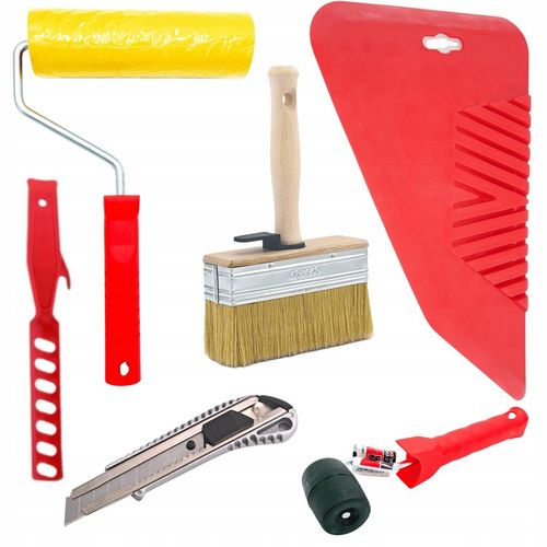 Zestaw Do Tapetowania Komplet Narzędzi Do Położenia Tapety 6 ELEMENTÓW na Arena.pl