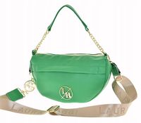 Laura Biaggi - nerka saszetka listonoszka zielony groszek mat JP77