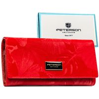 duży, czerwony portfel damski ze skóry naturalnej i ekologicznej zamykany