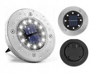 LAMPA SOLARNA LAMPKI LED OGRODOWE DYSKI 4 SZT