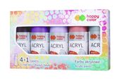 zestaw farb akrylowych 5 x 60 ml mat/pastel mix c happy color