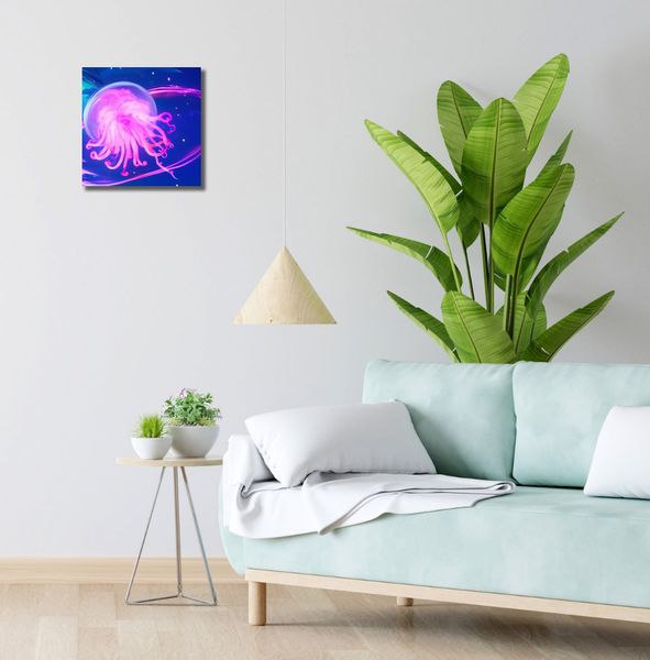 Obraz 30x30cm Neonowa Meduza zdjęcie 2