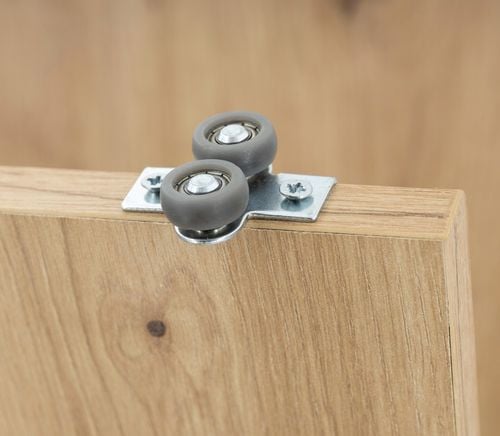 system szaf przesuwnych RAM V 120cm 2 drzwi SREBRNY kółka wózki na Arena.pl