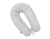 Bawełniana poszewka do poduszki ciążowej Longer - Czarne groszki