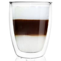 Szklanka Termiczna z Podwójną Ścianką do Kawy Latte Herbaty Ziół 330 ml