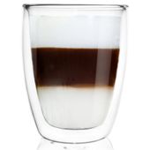 Szklanka termiczna z podwójną ścianką do kawy latte 330 ml