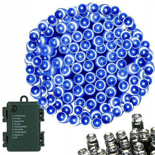 LAMPKI CHOINKOWE 100 LED 10m ZEWNĘTRZNE +TIMER IP44 8 FUNKCJI NA BATERIE na Arena.pl
