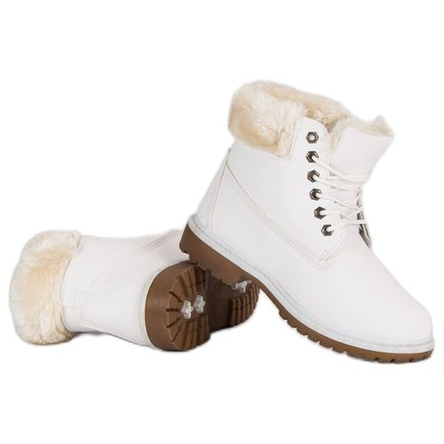 Zgrabne traperki białe r.40 na Arena.pl