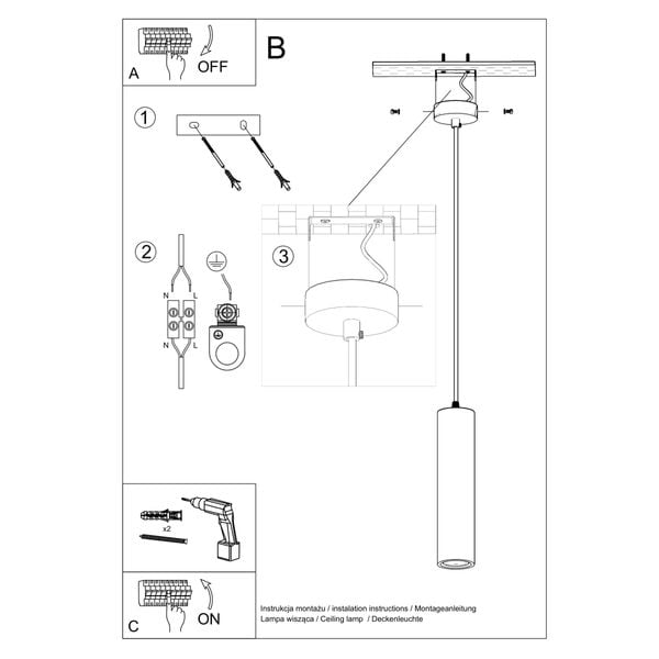 Lampa wisząca ceramiczna NANCY zdjęcie 5