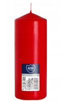 Świeca bezzapachowa Aura Bispol 70/150 czerwony