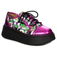 Maciejka 06479-15 półbuty sneakersy skóra na platformie fuksja+multi r.38