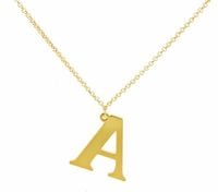 literki na łańcuszku złote 2,5 cm