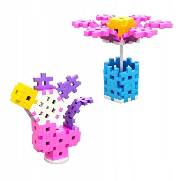 KLOCKI KONSTRUKCYJNE WAFLE MELI Basic Constructor PINK 400 el PUZZLE GOFRY zdjęcie 6