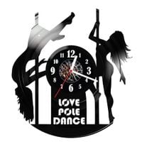 Zegar ścienny z płyty winylowej Pole Dance 25.14