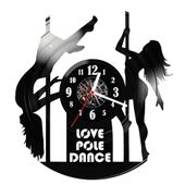 Zegar ścienny z płyty winylowej Pole Dance 25.14