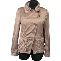 Lekka Kurtka Damska Wygodna Przejściowa Stylowa Brązowy Rozmiar 38