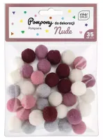 Pompony Do Dekoracji 35 Sztuk Nude