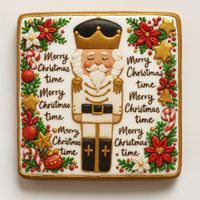 CIASTKO LUKROWANE DZIADEK DO ORZECHÓW NO6 KWADR ROZ.XL RĘCZNIE ROBIONE