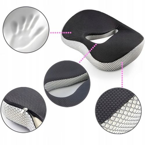 PODUSZKA ORTOPEDYCZNA DO SIEDZENIA PROFILOWANA MEMORY FOAM NA KRZESŁO na Arena.pl