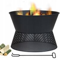PALENISKO OGRODOWE Stalowe Nierdzewne Czarne do Ogrodu Grill Ognisko GRATIS