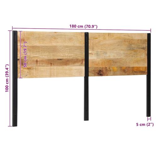 Zagłówek 180 cm lite drewno mango i żelazo na Arena.pl