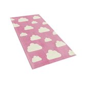 Dywan dziecięcy motyw chmur 60 x 90 cm różowy GWALIJAR