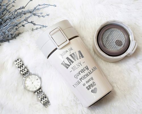 Kubek termiczny 300 ml prezent dla przyjaciółki TERMOS bidon +TWÓJ GRAWER na Arena.pl