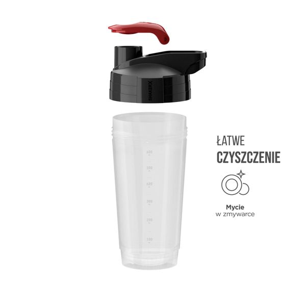 SHAKER 700ml - Circle technology SHK002, Biały/transparentny zdjęcie 5