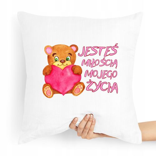 Poduszka Na Walentynki Miłość Mojego Życia Z Nadrukiem Ze Zdjęciem na Arena.pl