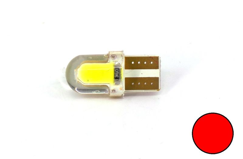 żarówka LED T10 12V 1.5W CANBUS czerwona zdjęcie 1