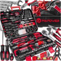 ZESTAW NARZĘDZI KLUCZY WALIZKA NARZĘDZIOWA CRV NASADKI BITY 168 ELE MAPOWER