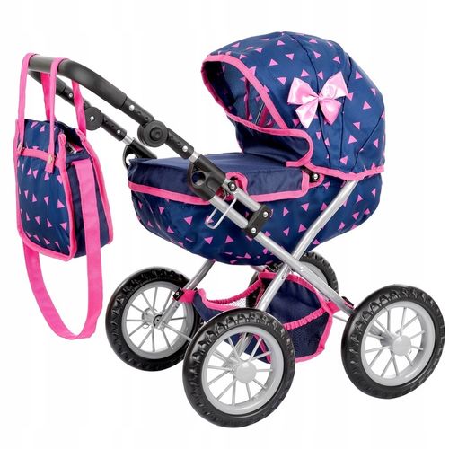 KINDERPLAY WÓZEK DLA LALEK GŁĘBOKI GONDOLA SKŁADANY TORBA REGULOWANA RĄCZKA na Arena.pl