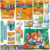 BIC WYPRAWKA SZKOLNA DLA KLAS 1-3 RĘCZNIK GRATIS KREDKI PISAKI OŁÓWKI BLOKI