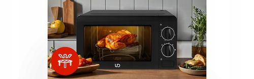 CZARNA KUCHENKA MIKROFALOWA UD MIKROFALÓWKA MIKROFALA WOLNOSTOJĄCA GRILL na Arena.pl